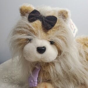 Vintage 1984 Applause W/Tag #3558 Suzy Yorkshire Dog Plush‎ Animal RARE 11x8